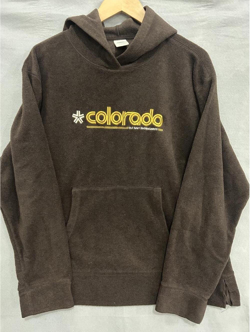 Y2K Vintage Old Navy Colorado Snowboarding Hoodie Brown Size L
